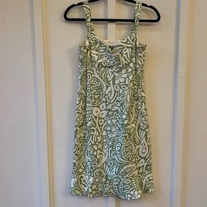 Ann Taylor Floral Sleeveless Silk Dress